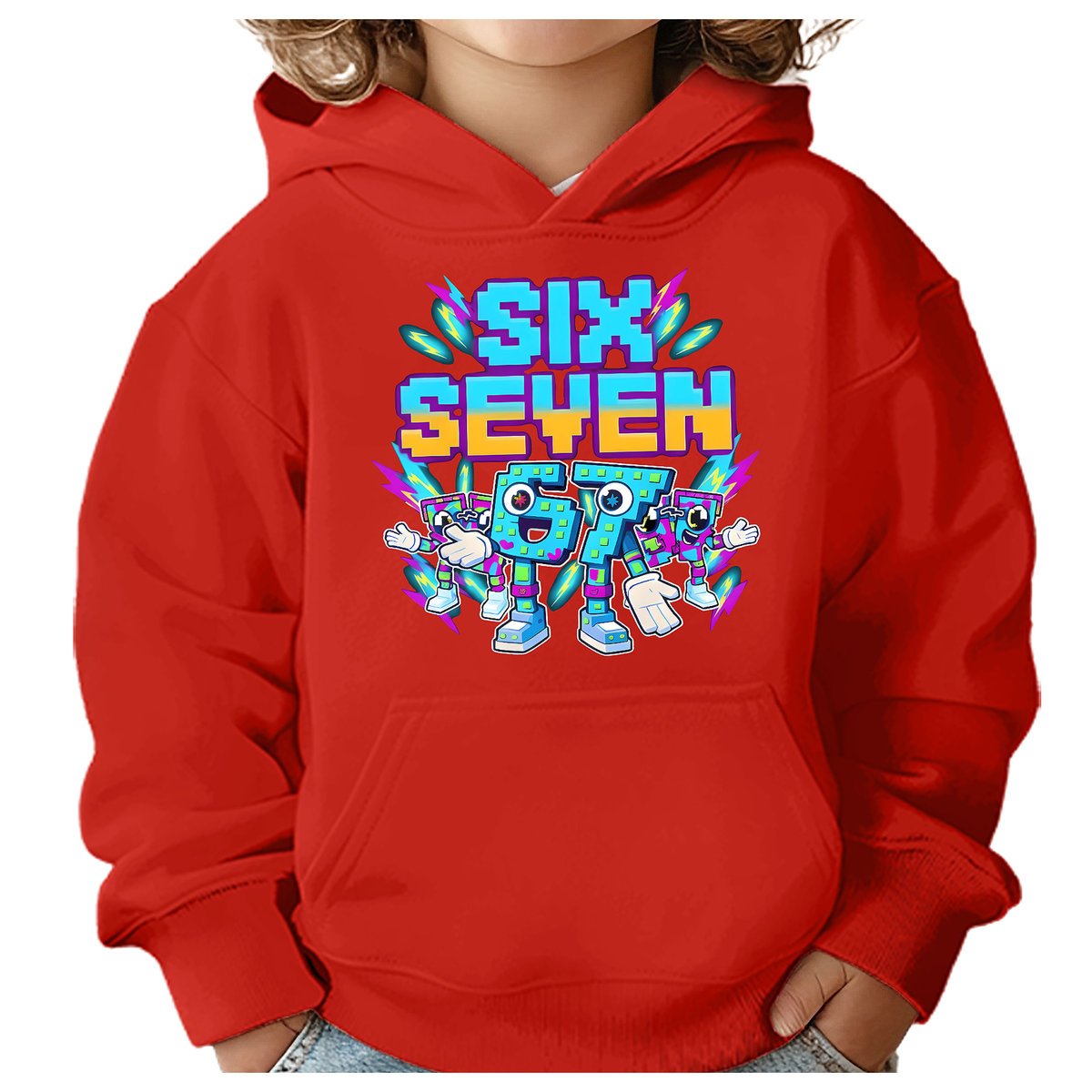 BLUZA DZIECIĘCA Z KAPTUREM 67 SIX SEVEN KLOCKI VIRAL 134-140 PREZENT