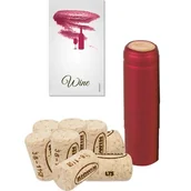 Domowy wyrób alkoholu - Browin Zestaw: korki + etykiety + kapturki - 8szt - miniaturka - grafika 1