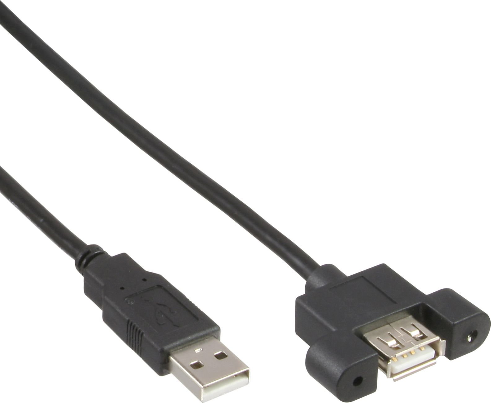 Kabel USB InLine USB-A - USB-A 0.6 m Czarny B-33440E