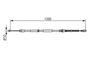 BOSCH Linka hamulcowa, 1 987 482 539 - Bezpłatny zwrot do 30 dni, największy wybór produktów. 1987482539 - Linki hamulca postojowego - miniaturka - grafika 1