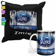 Gadżety dla niej i dla niego - ZESTAW KUBEK + POSZEWKA Z NADRUKIEM-DLA FANA PREZENT SAMOCHODY FO-RD +IMIĘ - miniaturka - grafika 1