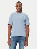 Koszulki męskie - HUGO T-Shirt Nedix 50543483 Błękitny Regular Fit - miniaturka - grafika 1