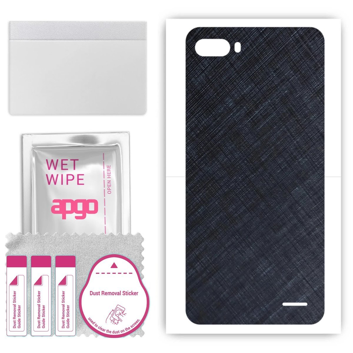 Folia naklejka skórka strukturalna na TYŁ do Ulefone S1 - Tytan Niebieski - apgo SKINS