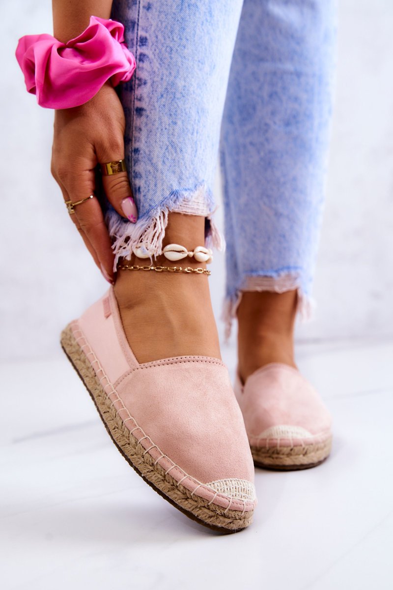 Damskie Klasyczne Espadryle Big Star JJ274955 Różowe-37