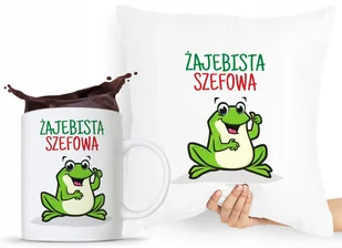 ZESTAW PODUSZKA + KUBEK DLA SZEFA SZEFOWEJ PREZENT z Nadrukiem ze Zdjęciem - Gadżety dla niej i dla niego - miniaturka - grafika 1