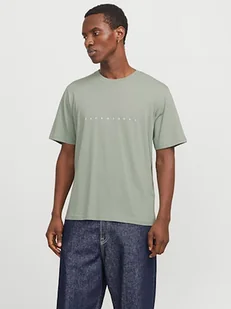 Jack & Jones Koszulka w kolorze zielonym - Koszulki męskie - miniaturka - grafika 1