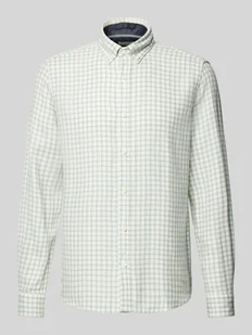 Koszula casualowa o kroju regular fit z fakturowanej bawełny z kołnierzykiem typu button down - Koszule męskie - miniaturka - grafika 1
