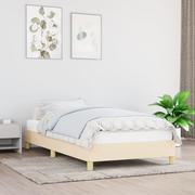 Łóżka - Lumarko Rama łóżka, kremowa, 90x200 cm, tapicerowana tkaniną - miniaturka - grafika 1