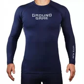 Kimona, stroje i obuwie - Ground Game Rashguard Męski długi rękaw Skin Navy S - miniaturka - grafika 1