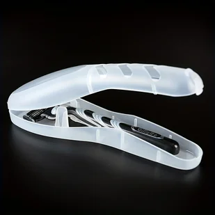 TEMU Etui podróżne na maszynkę do golenia, przezroczyste plastikowe pudełko do przechowywania maszynek do golenia z wygodną klamrą, wodoodporne i - Pozostałe akcesoria fryzjerskie - miniaturka - grafika 1