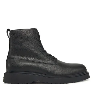 Trzewiki Calvin Klein Combat Ess Lace Up Zip Boot Lth YM0YM01373 Czarny - Botki męskie - miniaturka - grafika 1