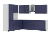 Meble kuchenne - Zestaw Mebli Kuchennych Matera 240X270 L/P Granatowy Mat - miniaturka - grafika 1