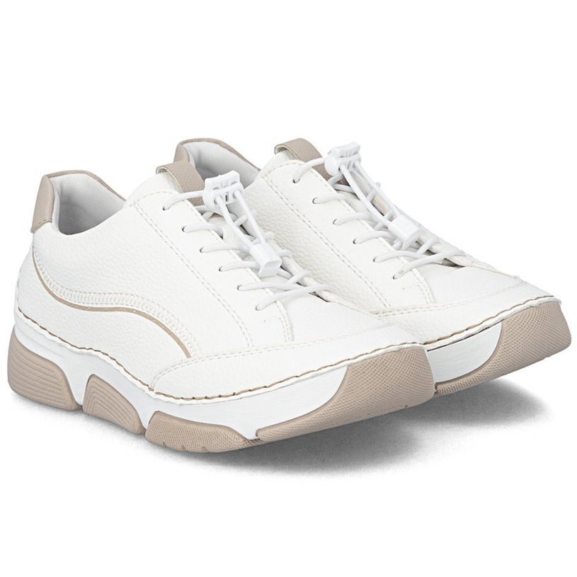 Sneakersy damskie Rieker 45969-80 WHITE R.36