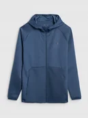 Bluzy męskie - 4F BLUZA MĘSKA TRENINGOWA REGULAR SZYBKOSCHNĄCA FNK M560 DENIM GRANATOWA L - miniaturka - grafika 1