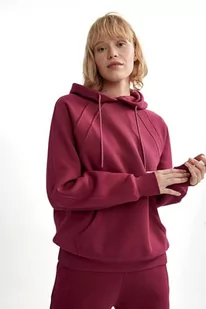 DeFacto Damska bluza z kapturem, Bordowy, XL - Bluzy damskie - miniaturka - grafika 1