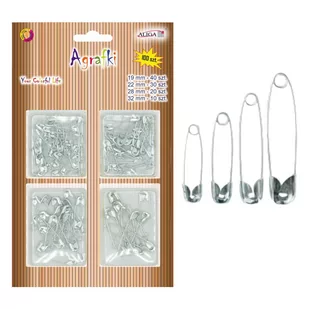 Agrafki op. 100 szt., AGR-3103, Aliga - Półfabrykaty do biżuterii - miniaturka - grafika 1
