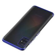 Etui i futerały do telefonów - Clear Color case żelowy pokrowiec etui z metaliczną ramką Samsung Galaxy A51 niebieski - miniaturka - grafika 1