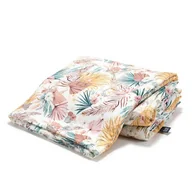 Kołdry i poduszki dla dzieci - LA MILLOU KOŁDRA BAMBOO - XL - BOHO PALMS LIGHT - miniaturka - grafika 1