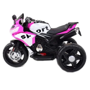 Motor Na Akumulator Trójkołowy Sport Różowy FB6886 - Pojazdy elektryczne dla dzieci - miniaturka - grafika 13