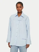 Koszule damskie - Patrizia Pepe Koszula 8C0742/AH74-CA38 Błękitny Regular Fit - miniaturka - grafika 1