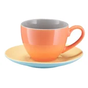 Filiżanki - Filiżanka 220ml BORNEO grey-orange-yellow-blue VILLA ITALIA - miniaturka - grafika 1