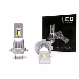 Żarówki Led H7 9V-32V Canbus Csp Krótka 2Szt Mocne 2X4000Lm Nowość Motoledy - Żarówki samochodowe - miniaturka - grafika 1