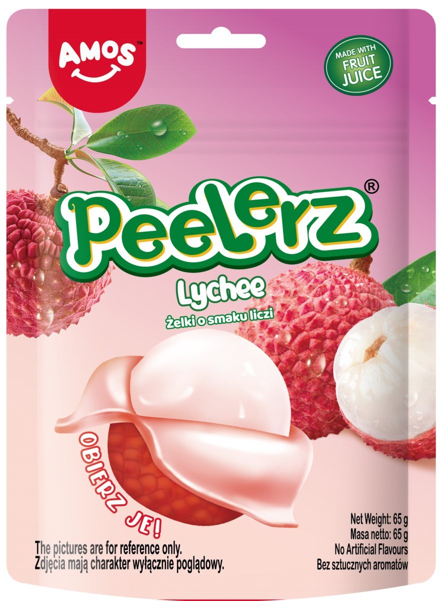 AMOS PEELERZ LYCHEE ŻELKI DO OBIERANIA O SMAKU LICZI 65G