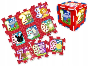 Puzzle piankowe mata Zwierzątka Cyferki ZA3147 93x93cm - Puzzle - miniaturka - grafika 1