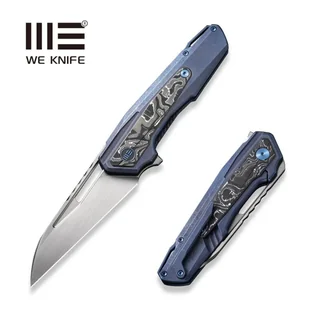 Nóż składany WE Knife Falcaria Blue Titanium/Aluminium Carbon Fiber, Hand Rubbed Satin CPM 20CV by Maciej Torbé (WE23012B-3) - Noże - miniaturka - grafika 1