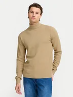 Swetry męskie - Blend Golf 20717258 Beżowy Regular Fit - miniaturka - grafika 1