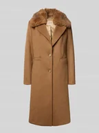 Płaszcze damskie - Płaszcz o kroju regular fit z kołnierzem z połami model ‘Karole’ - miniaturka - grafika 1