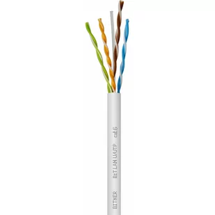 Kabel do sieci teleinformatycznych U/UTP 4x2x23 AWG (0,54) cat. 6 350MHz, skrętka nieekranowana UTP, BiTLAN, szpula=500m - Kable miedziane - miniaturka - grafika 1