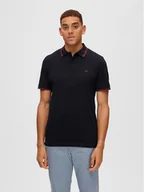 Koszulki męskie - Selected Homme Polo 16087840 Czarny Regular Fit - miniaturka - grafika 1
