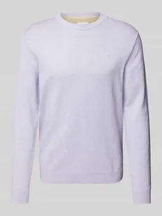 Sweter z dzianiny o kroju regular fit z czystej bawełny - Swetry męskie - miniaturka - grafika 1