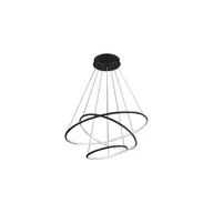 Lampy sufitowe - Milagro LAMPA wisząca ORION 509 futurystyczna OPRAWA zwis LED 99W pierścienie okręgi rings czarne 509 - miniaturka - grafika 1