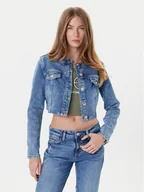 Kurtki damskie - Guess Kurtka jeansowa W5YN53 D5QP2 Niebieski Regular Fit - miniaturka - grafika 1