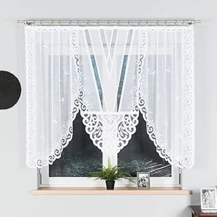 Firana żakardowa Rozalia 140 x 250 cm biały - Firany - miniaturka - grafika 1