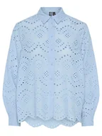 Bluzki damskie - Pieces Bluzka "Vilde" w kolorze błękitnym - miniaturka - grafika 1