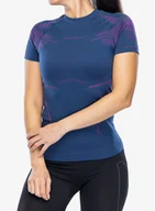 Koszulki i topy damskie - Koszulka damska Brubeck Dry T-shirt - denim/violet - miniaturka - grafika 1