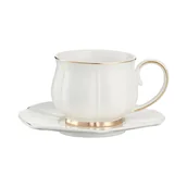 Filiżanki - Filiżanka porcelanowa 200 ml ze spodkiem SANDRINE - miniaturka - grafika 1