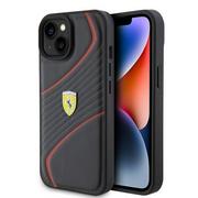 Etui i futerały do telefonów - Ferrari FEHCP15SPTWK iPhone 15 6.1" czarny/black hardcase Twist Metal Logo - miniaturka - grafika 1