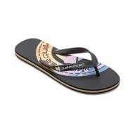 Klapki i japonki męskie - Męskie Japonki QUIKSILVER MOLOKAI ART II AQYL101360-XKKN – Czarny - miniaturka - grafika 1