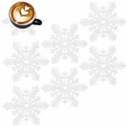 Obrusy i serwetki - Podstawka pod kubek filcowa biała płatek śniegu zestaw 6 szt. 13,5 cm kod: O-710827   - miniaturka - grafika 1