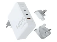 Ładowarki do telefonów - XTORM Ładowarka turystyczna 140W GaN +kabel USB-C PD biała - miniaturka - grafika 1