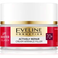 Kremy do twarzy - Eveline Cosmetics, Lift Booster Collagen aktywnie naprawczy krem-wypełniacz zmarszczek 70+ 50ml - miniaturka - grafika 1