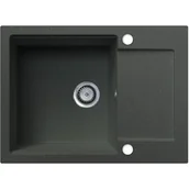 Zlewozmywaki - EOS Zlewozmywak granitowy UNITO z ociekaczem (szary metalik) - miniaturka - grafika 1
