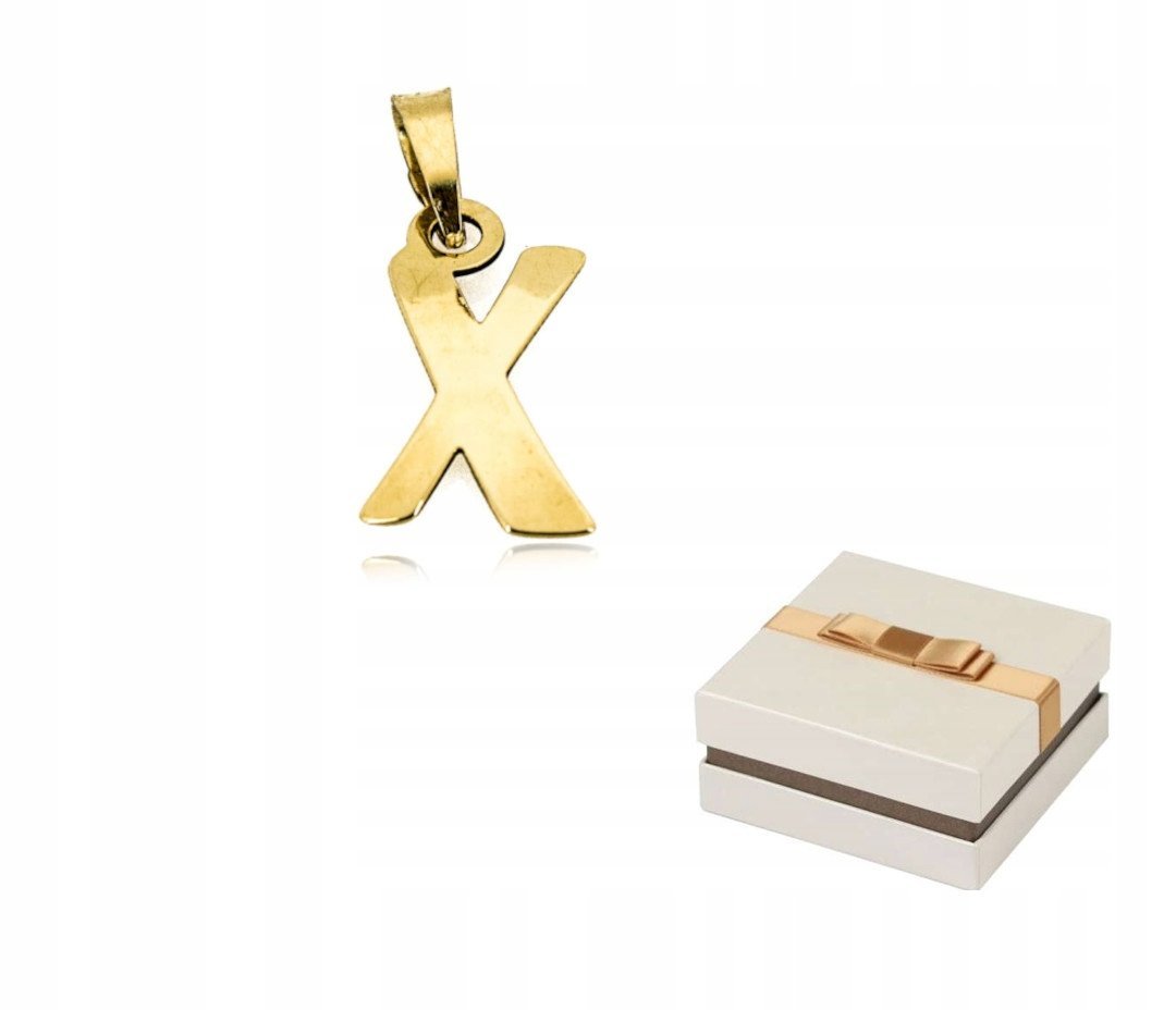 Złoto 585 Złota Literka X litera wisiorek zawieszka 14 karatów ZZ100