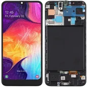 Części serwisowe do telefonów - WYŚWIETLACZ EKRAN DOTYK DO SAMSUNG A50 A505 OLED RAMKA - miniaturka - grafika 1