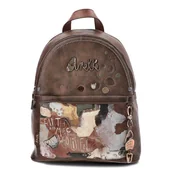 Torebki damskie - Brązowy Elegancki Plecak Damski Anekke - miniaturka - grafika 1