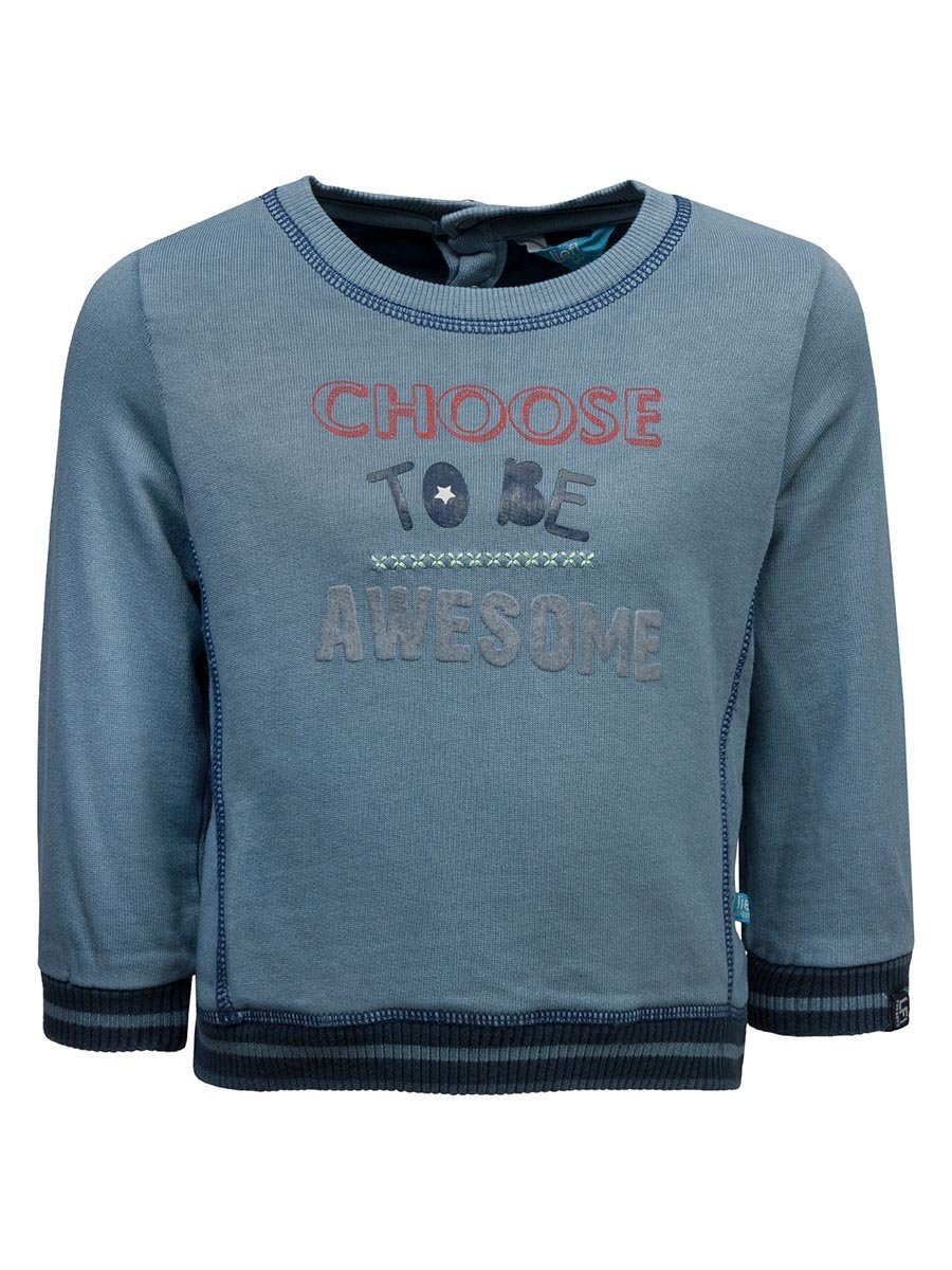 Chłopięca bluza nierozpinana z nadrukiem niebieska Lief r.74